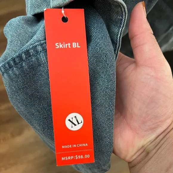 Women’s Denim Polo Baby Doll Dress With Pockets in Washed Blue - Picture 6 of 8